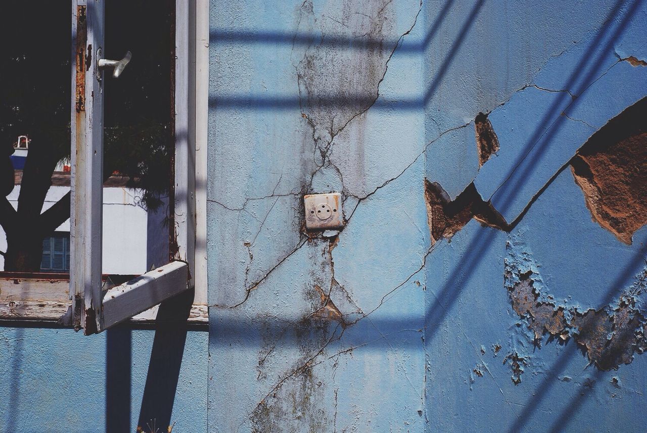 Exterior of damaged building