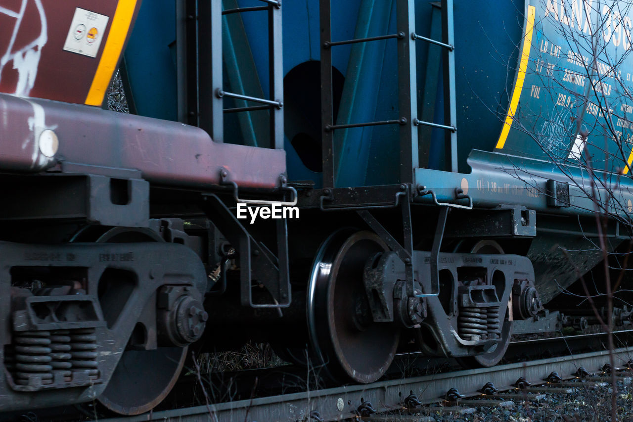 Cropped image of freight train