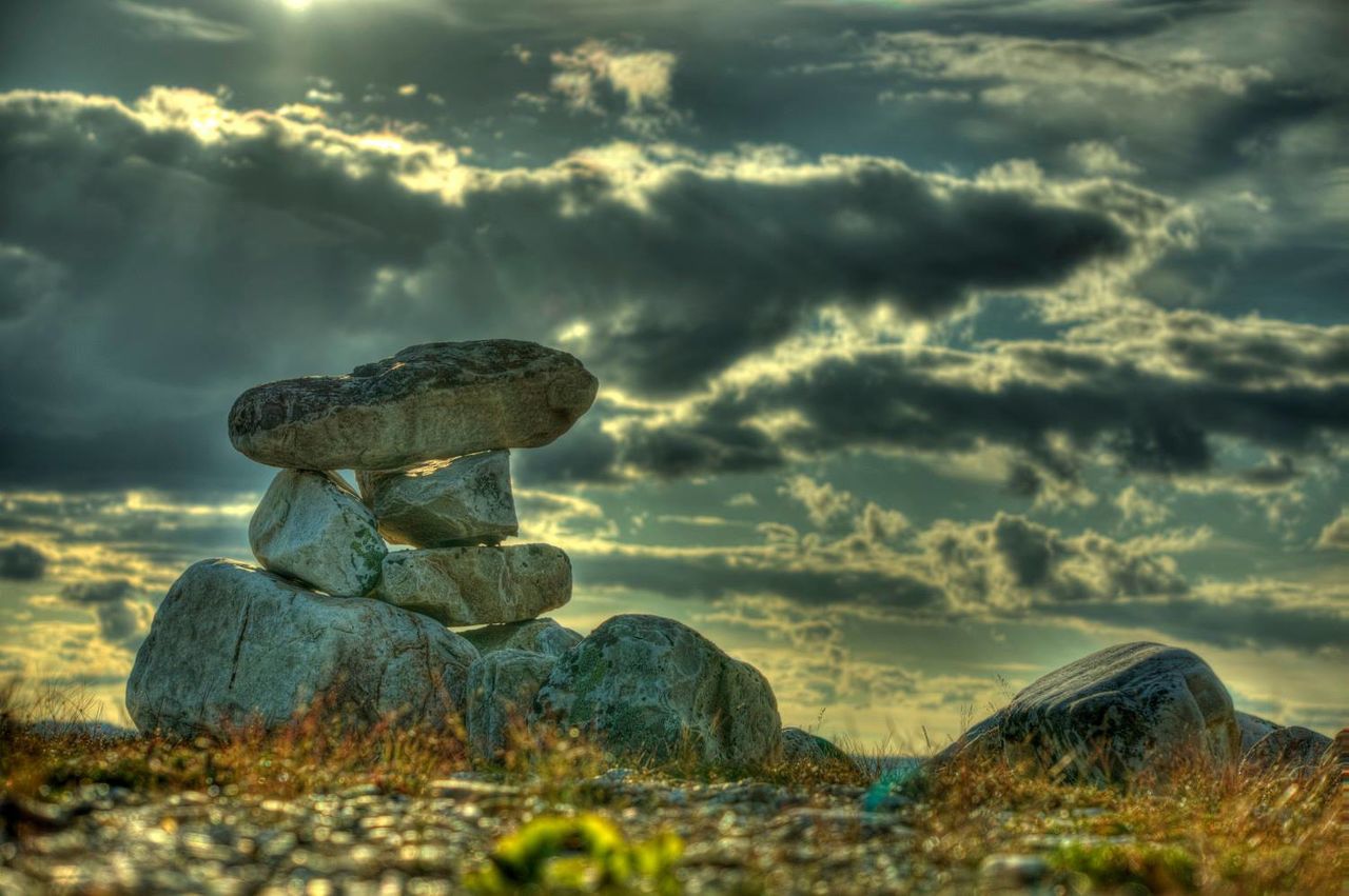 VIEW OF ROCKS ON LANDSCAPE