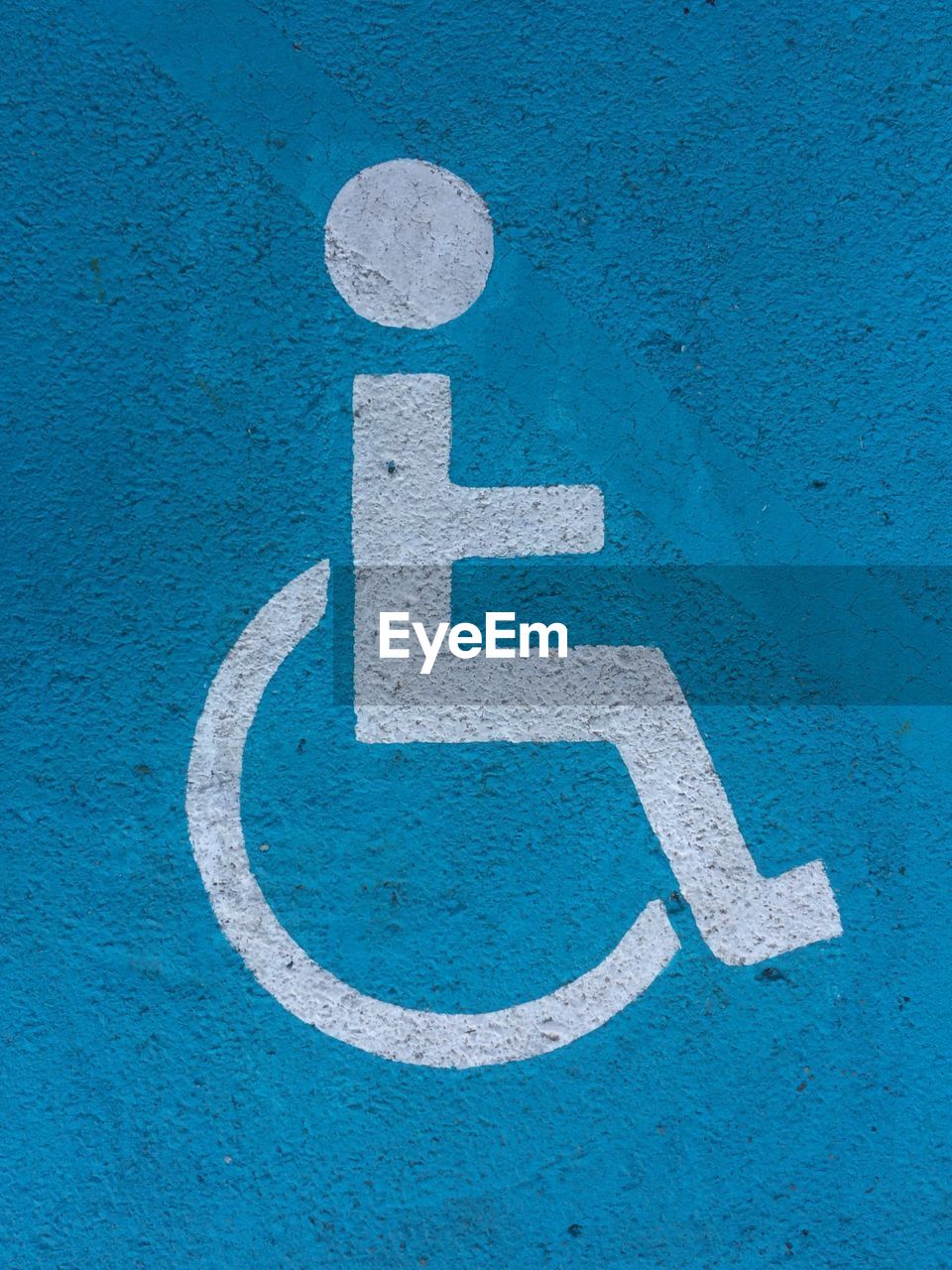 Close-up of disabled sign