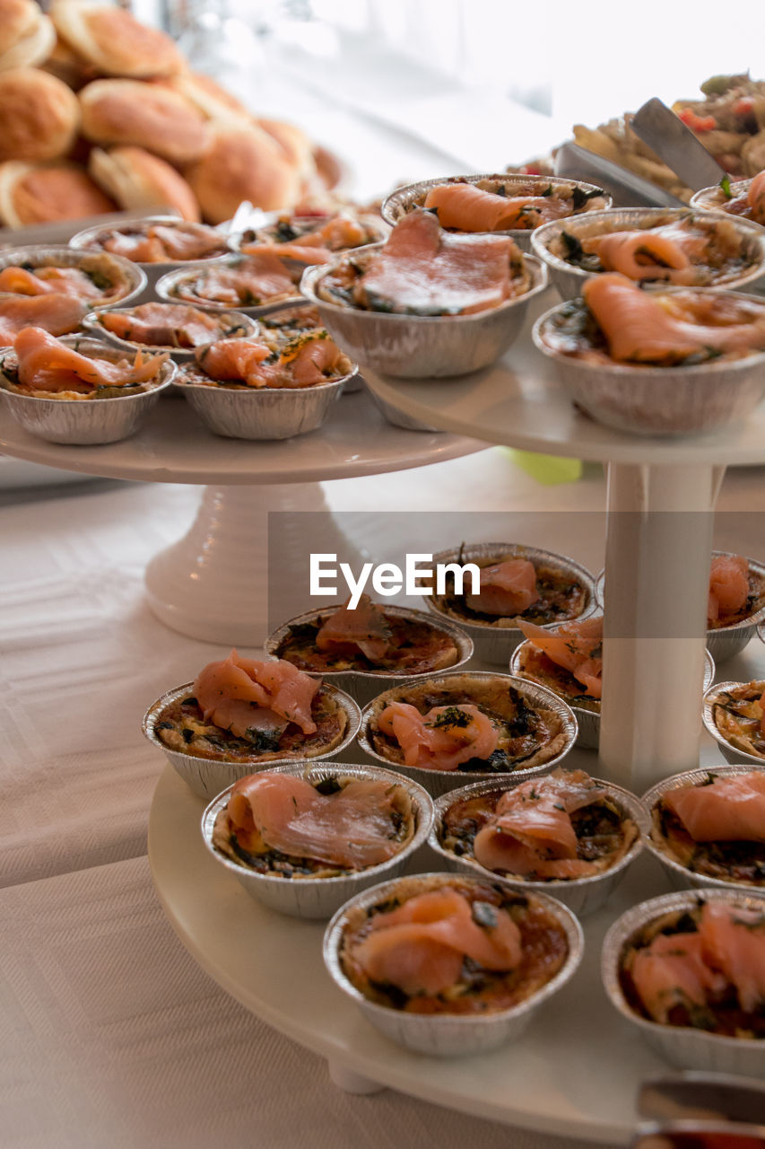 Close-up of food in plate on table