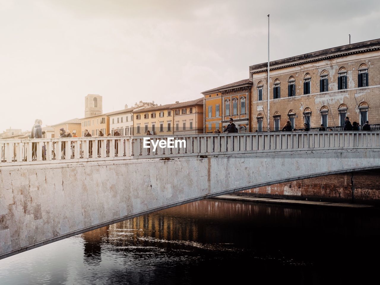 Bridge over river against sky