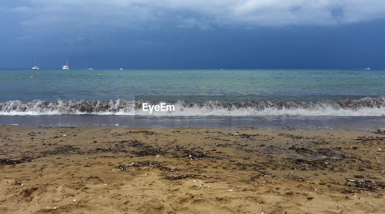 Scenic view of sea against sky