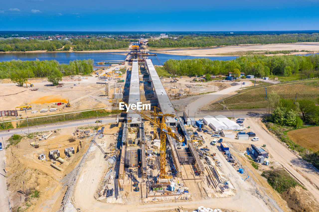 Construction of the viaduct on the new s7 highway, luban, poland