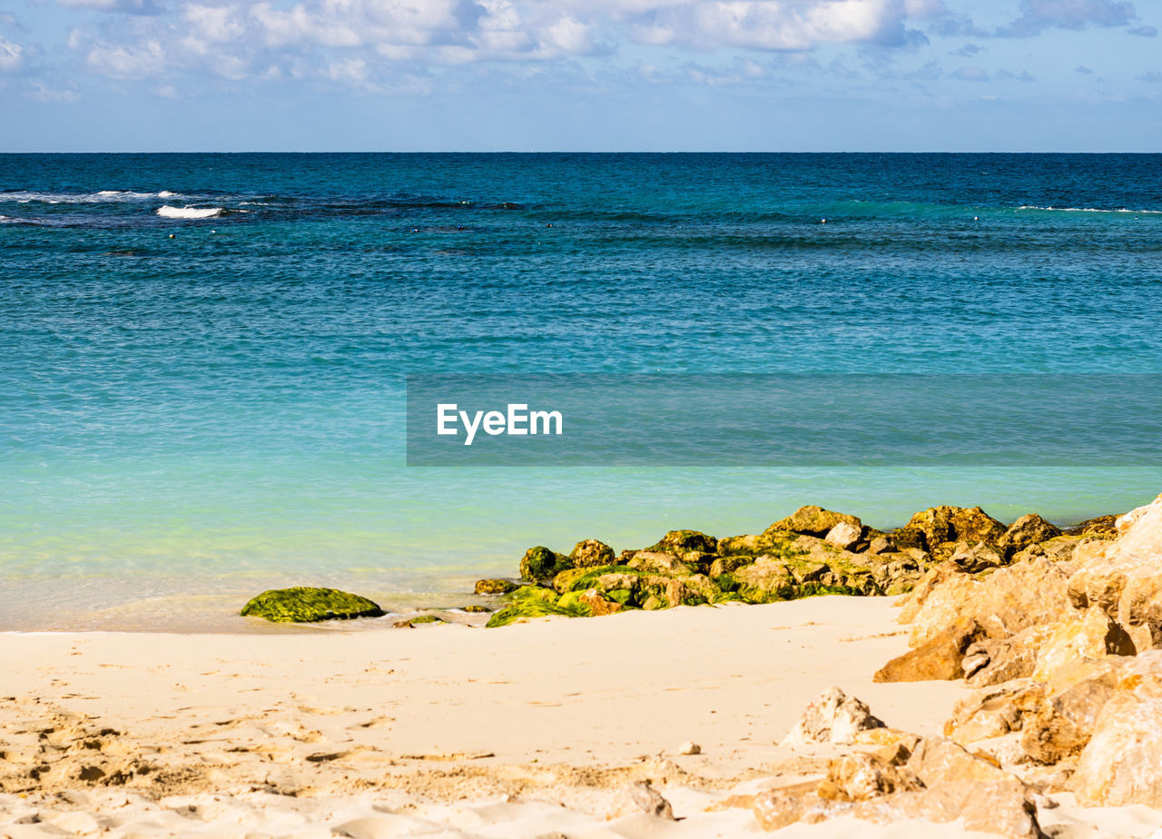 SCENIC VIEW OF SEA AGAINST BLUE SKY