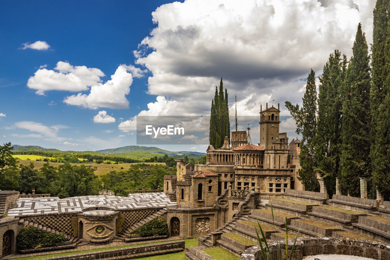 PANORAMIC VIEW OF TEMPLE AGAINST SKY