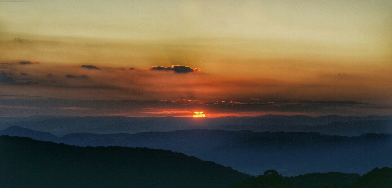 Sunset over mountain