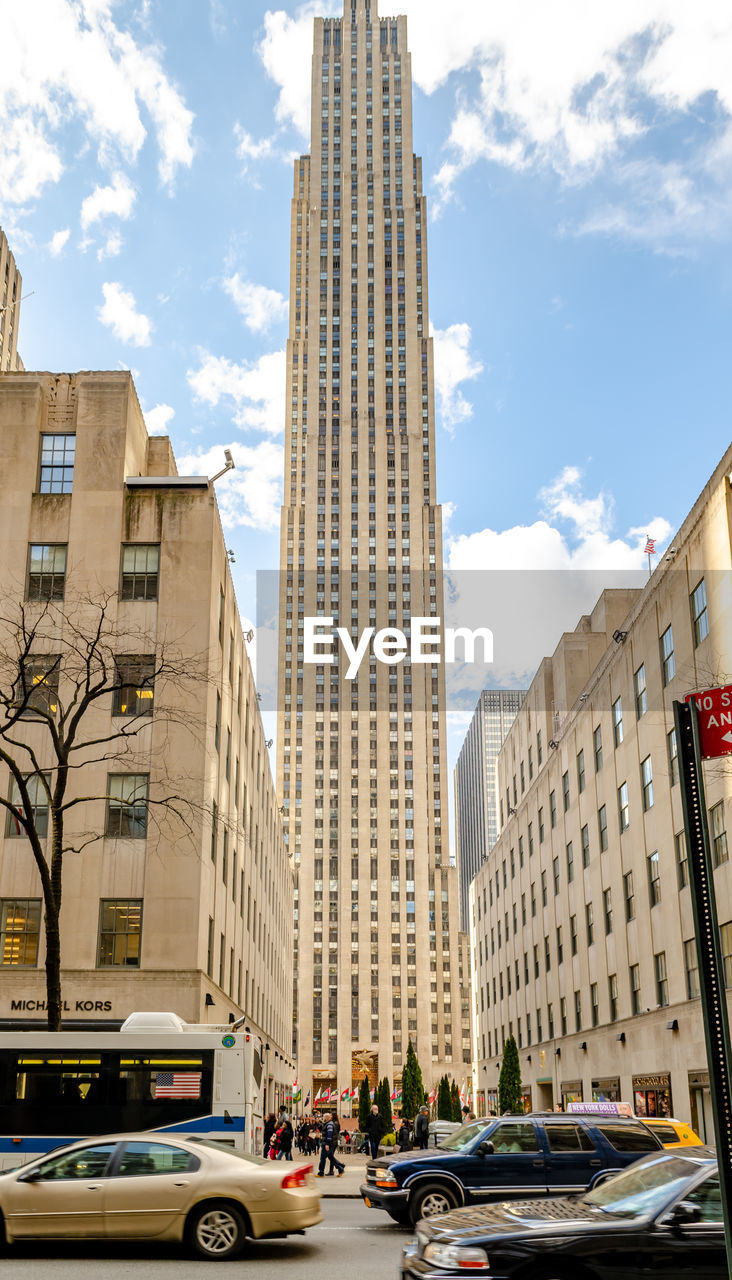 low angle view of buildings in city