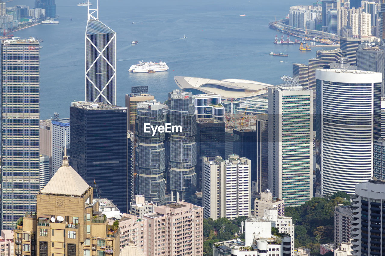 HIGH ANGLE VIEW OF CITY BUILDINGS