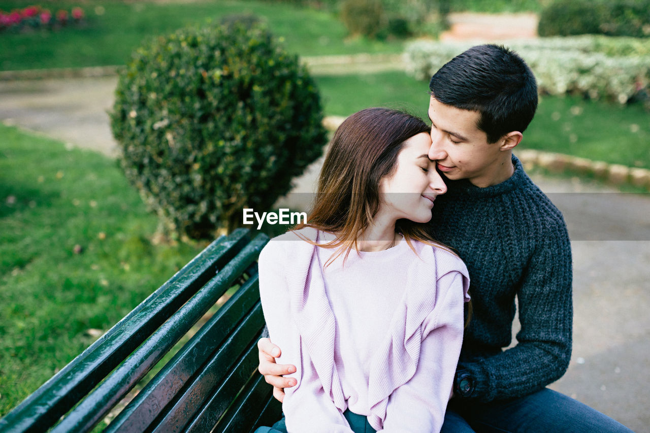 Young couple in the park