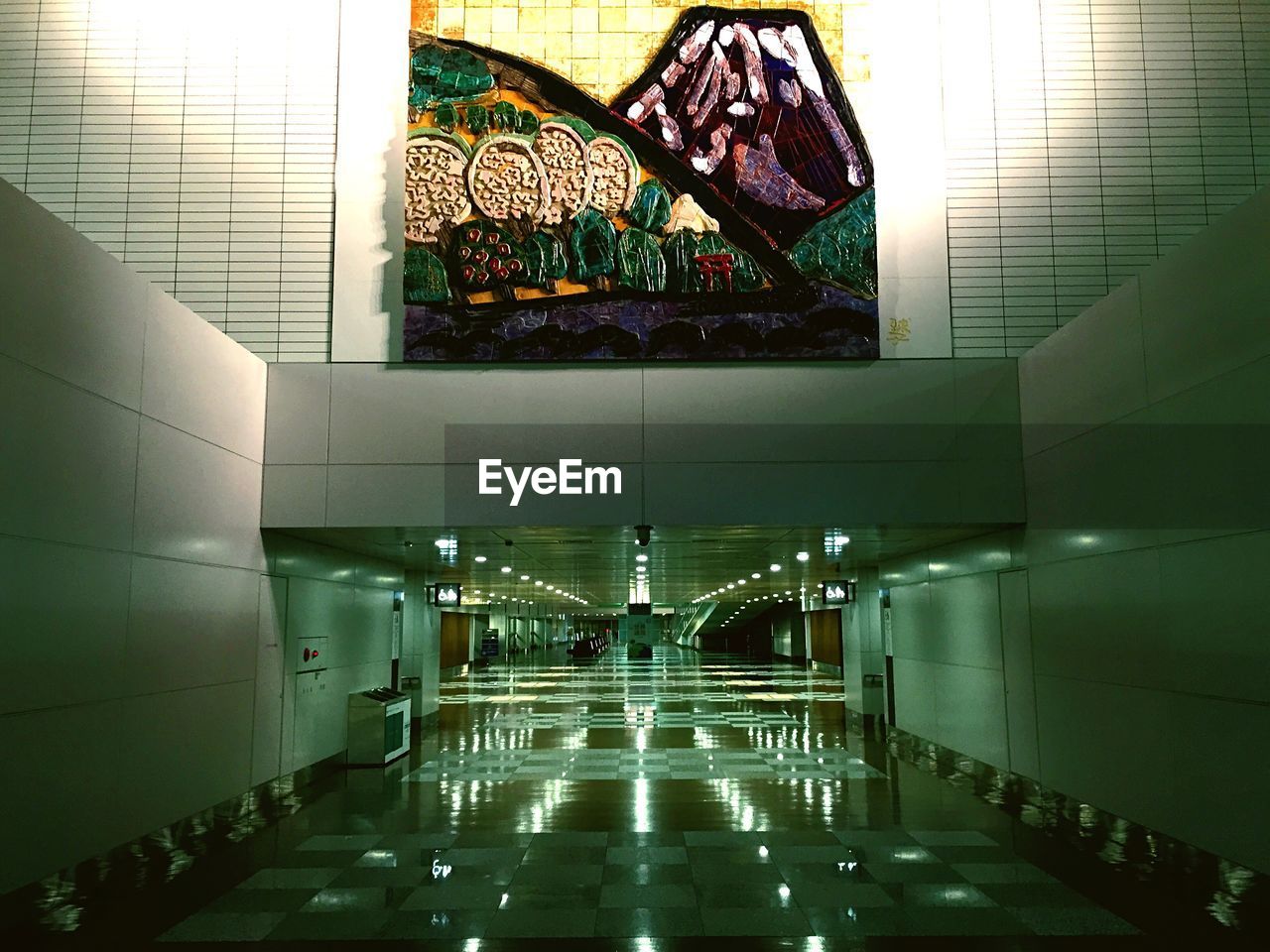 ILLUMINATED CORRIDOR OF BUILDING