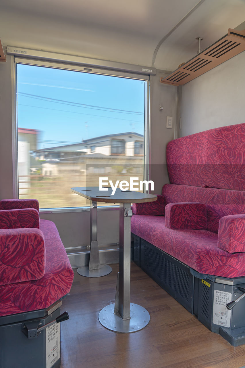 Interior of train