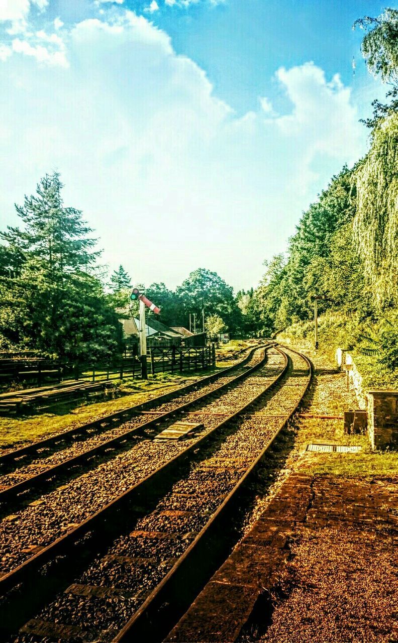 RAILWAY TRACKS ON LANDSCAPE