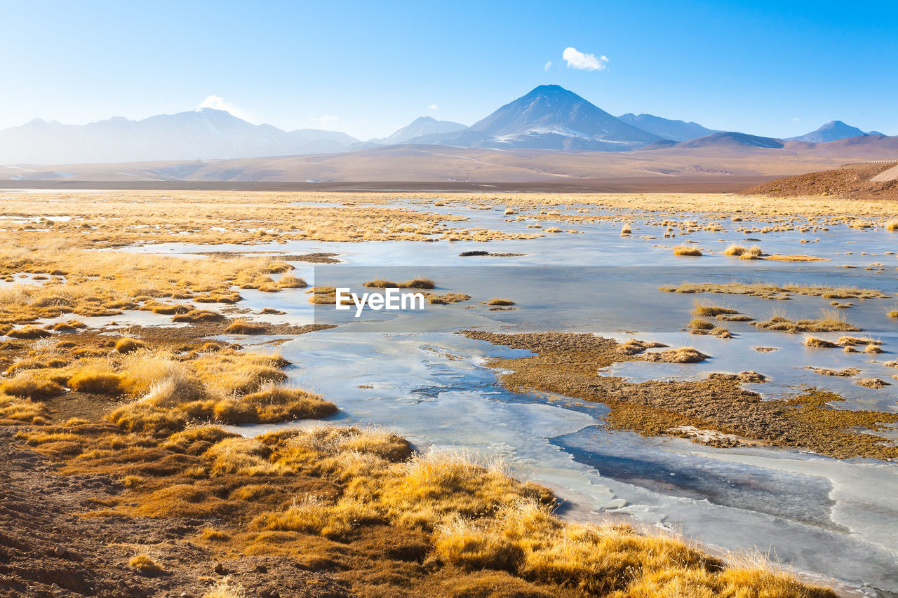 Scenic view of desert against sky