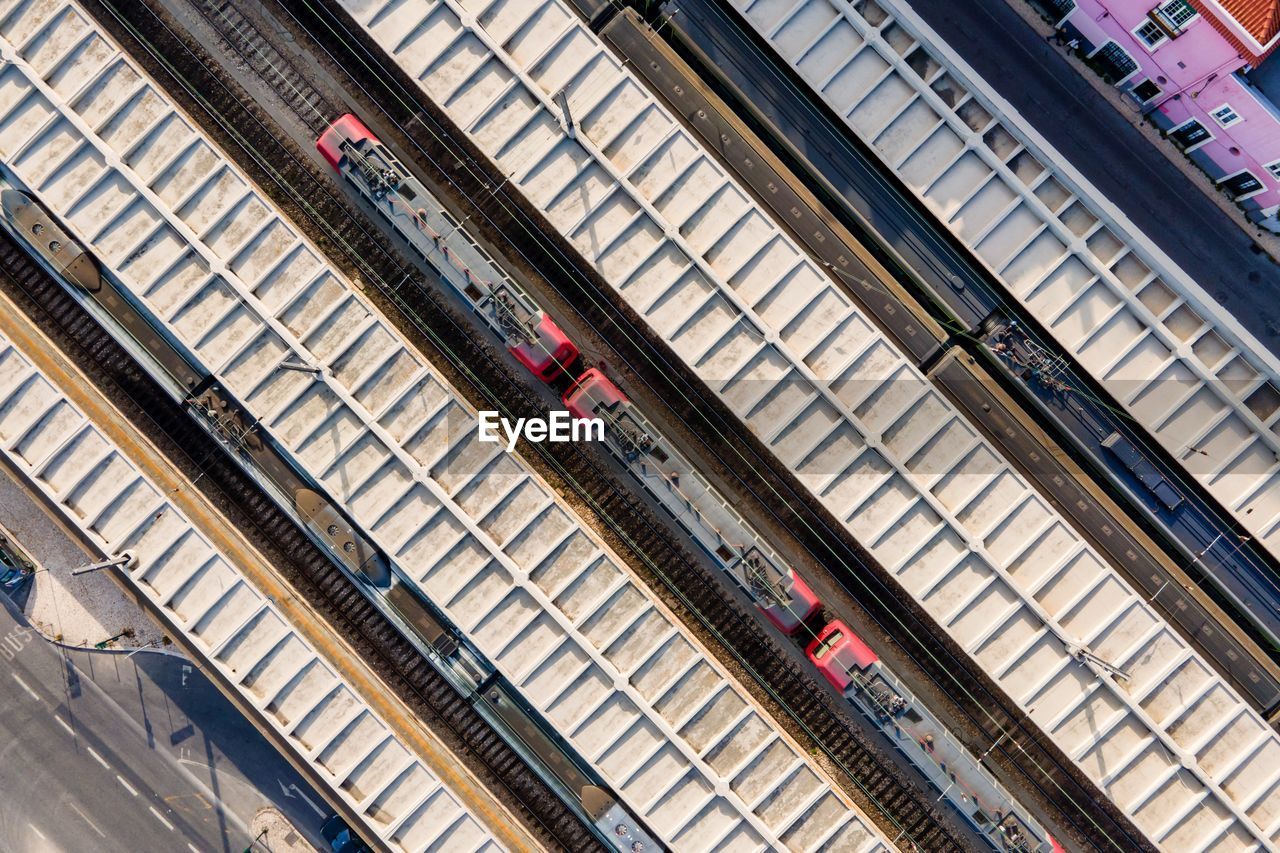 Aerial view of santa apolonia train station