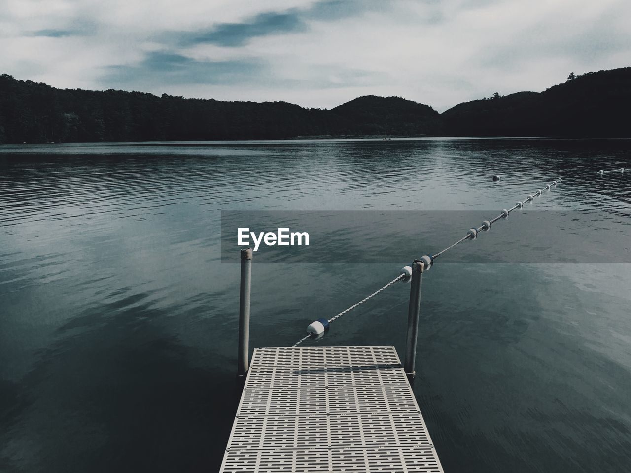 The lake at dusk 