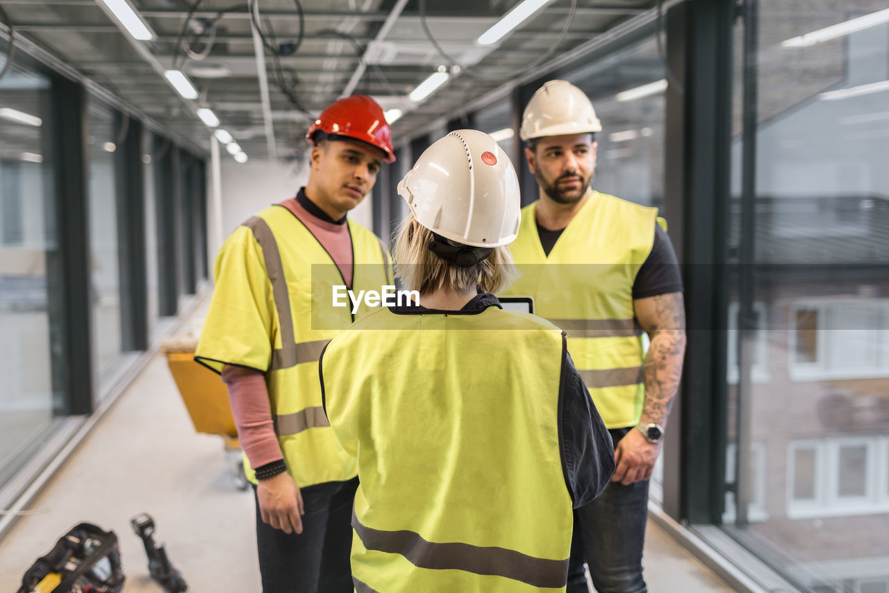 Workers at construction site