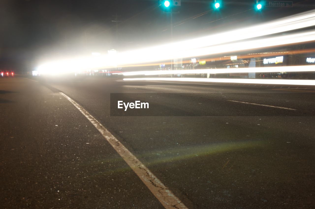 CITY STREET AT NIGHT