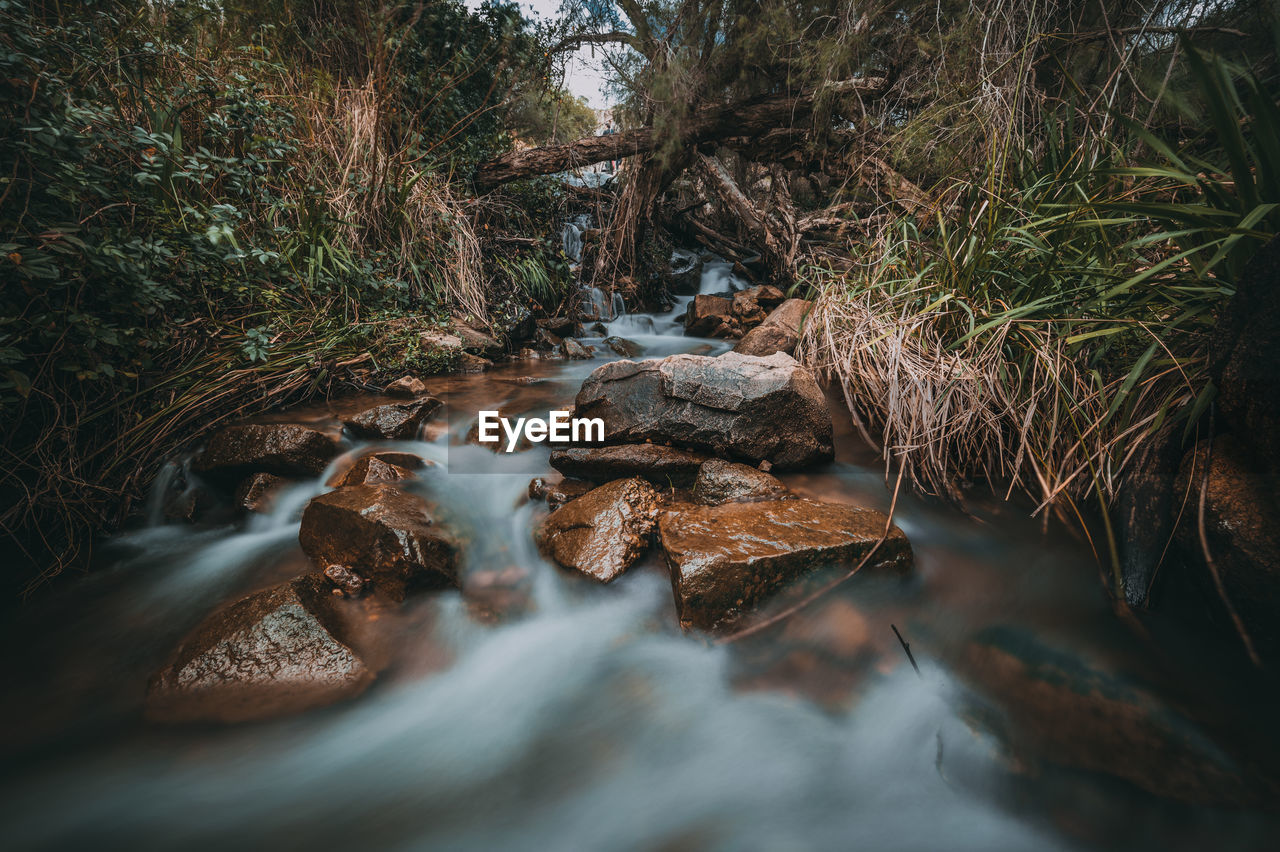 RIVER FLOWING THROUGH ROCKS