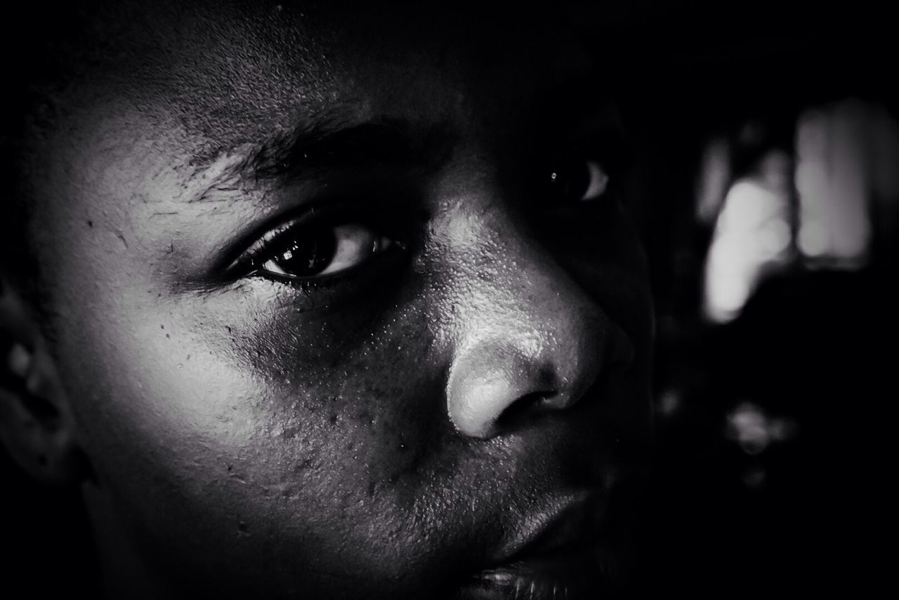 Close-up portrait of young man