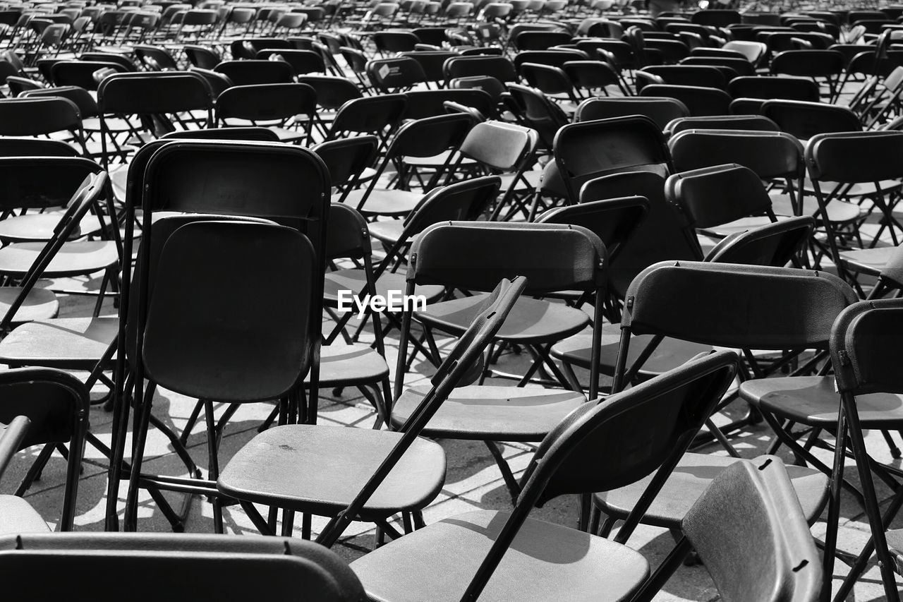 Full frame shot of chairs
