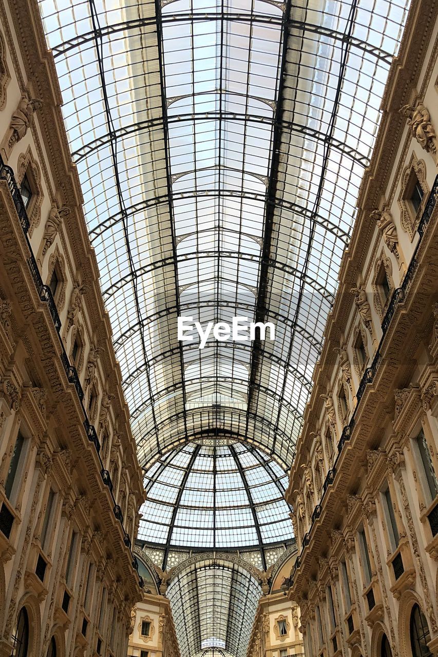 Low angle view of ceiling of galleria vittorio emanuele ii