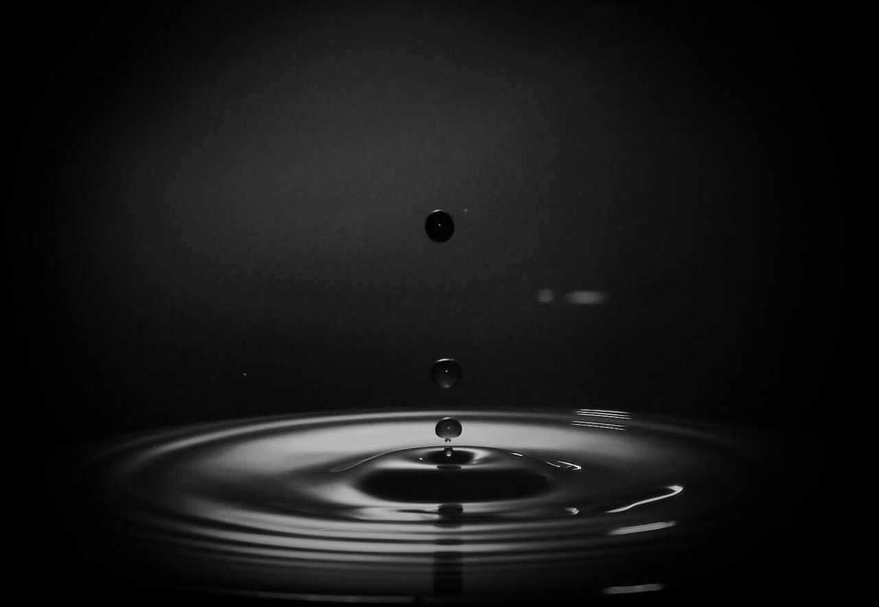 Close-up of water splashing against black background