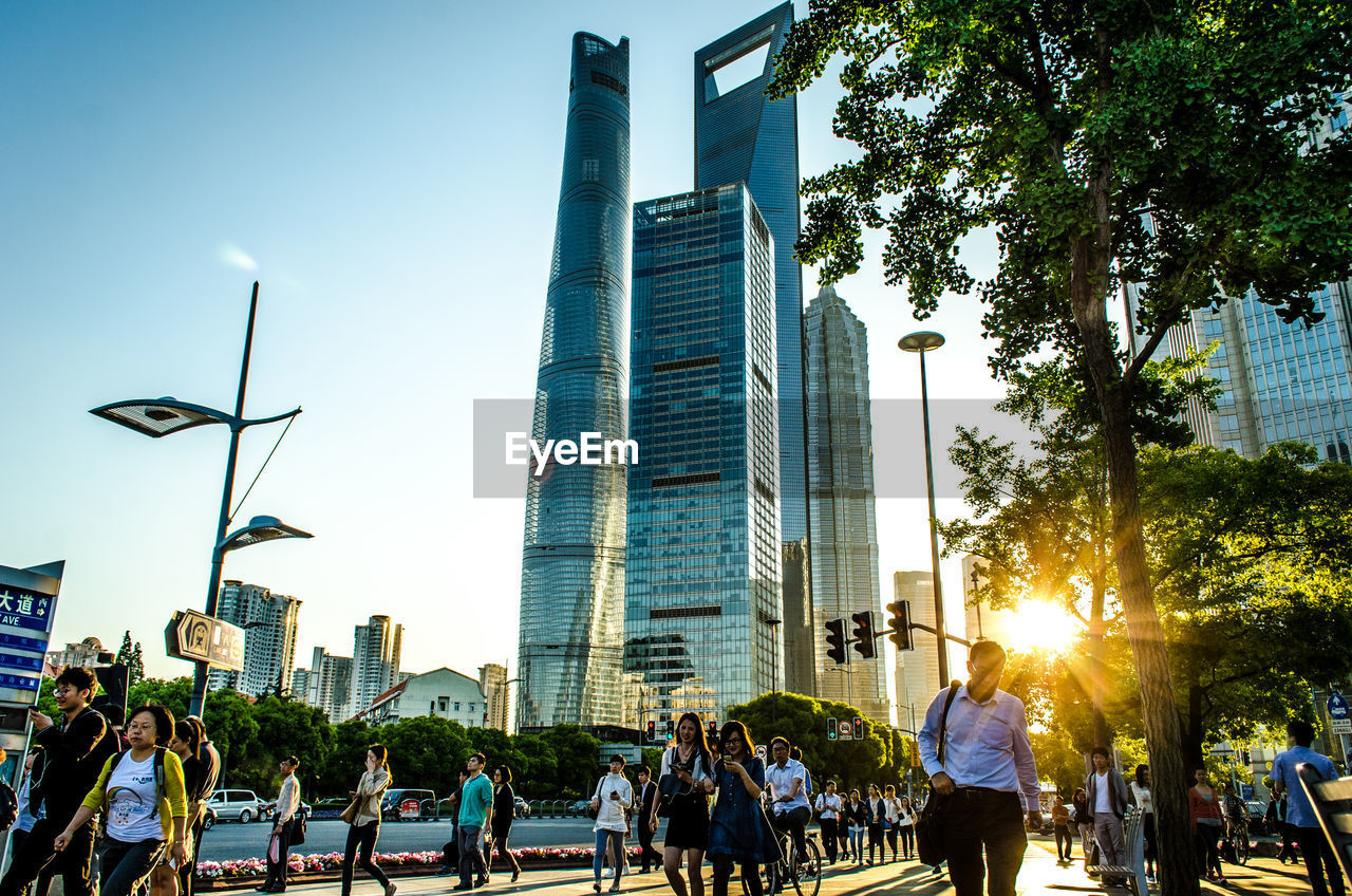 LOW ANGLE VIEW OF SKYSCRAPERS