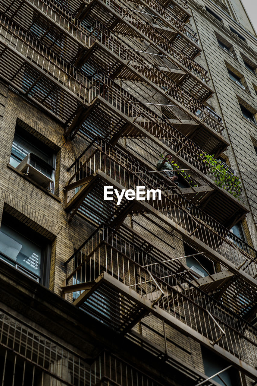 low angle view of modern buildings in city