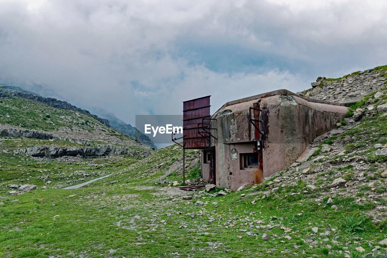 OLD BUILDING ON MOUNTAIN