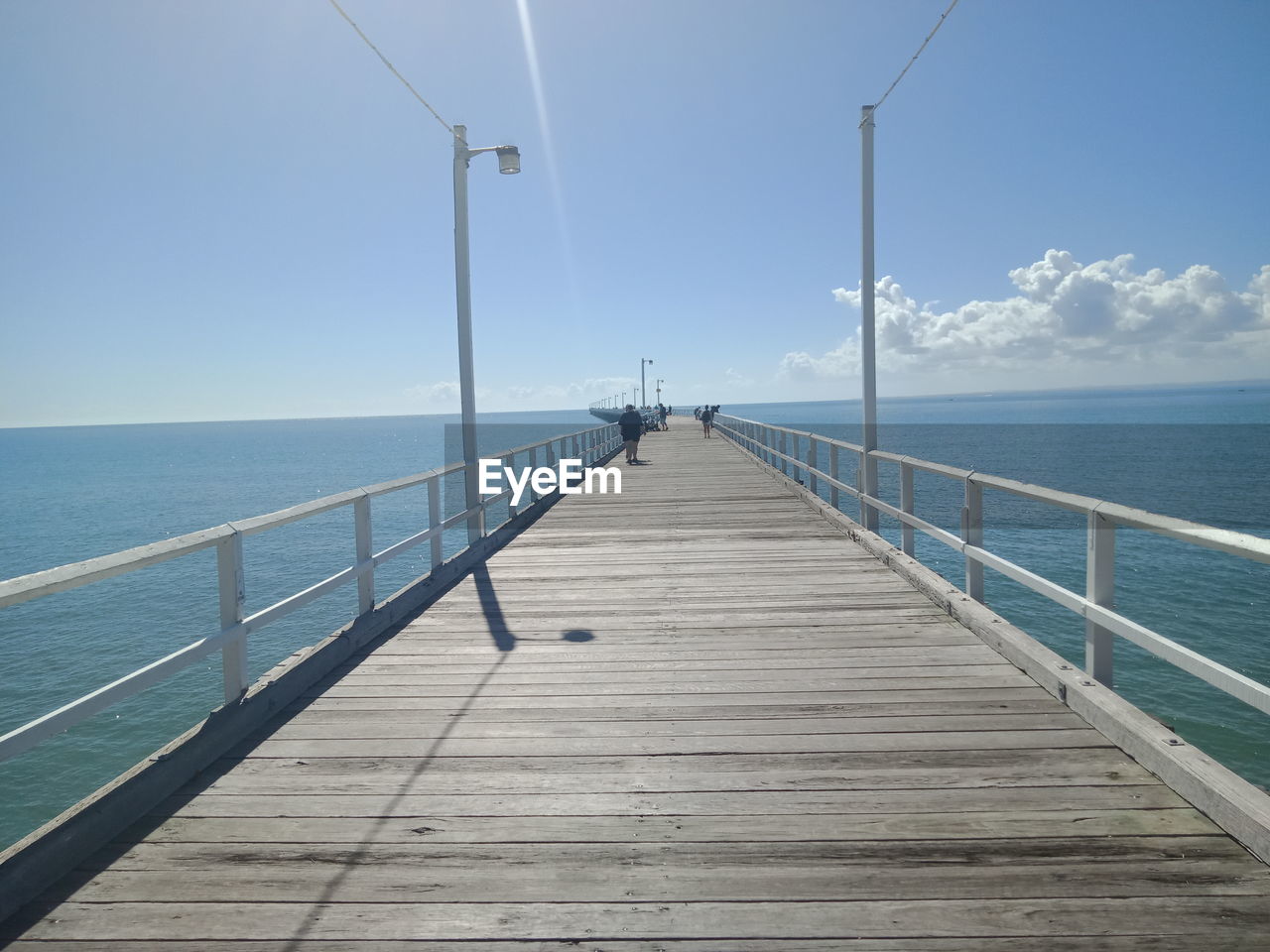 VIEW OF PIER OVER SEA AGAINST SKY