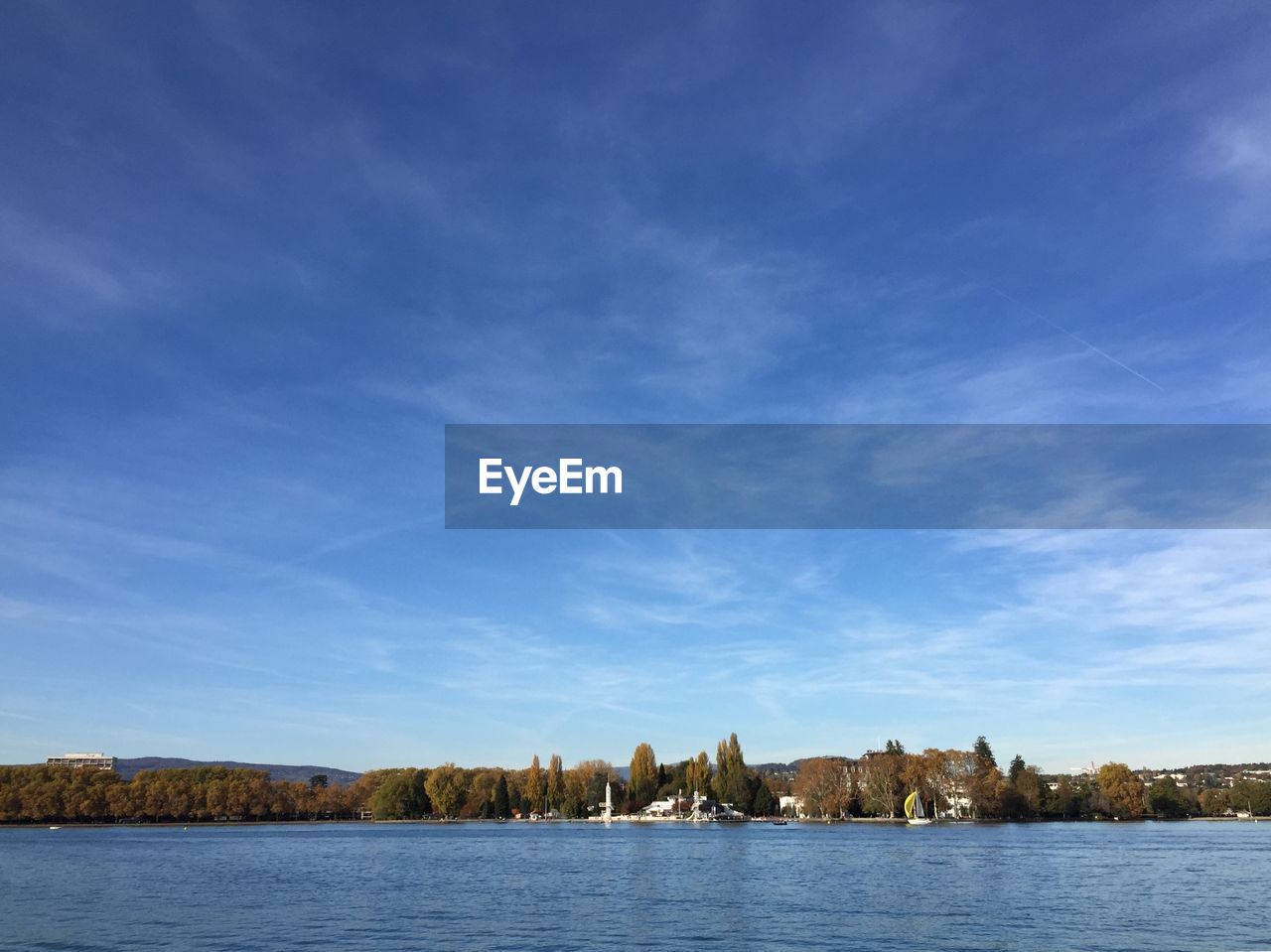 VIEW OF SEA AGAINST BLUE SKY