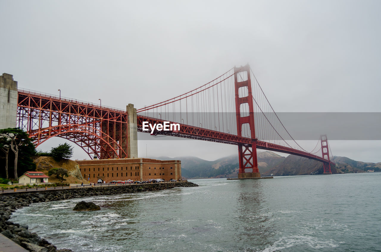 View of suspension bridge