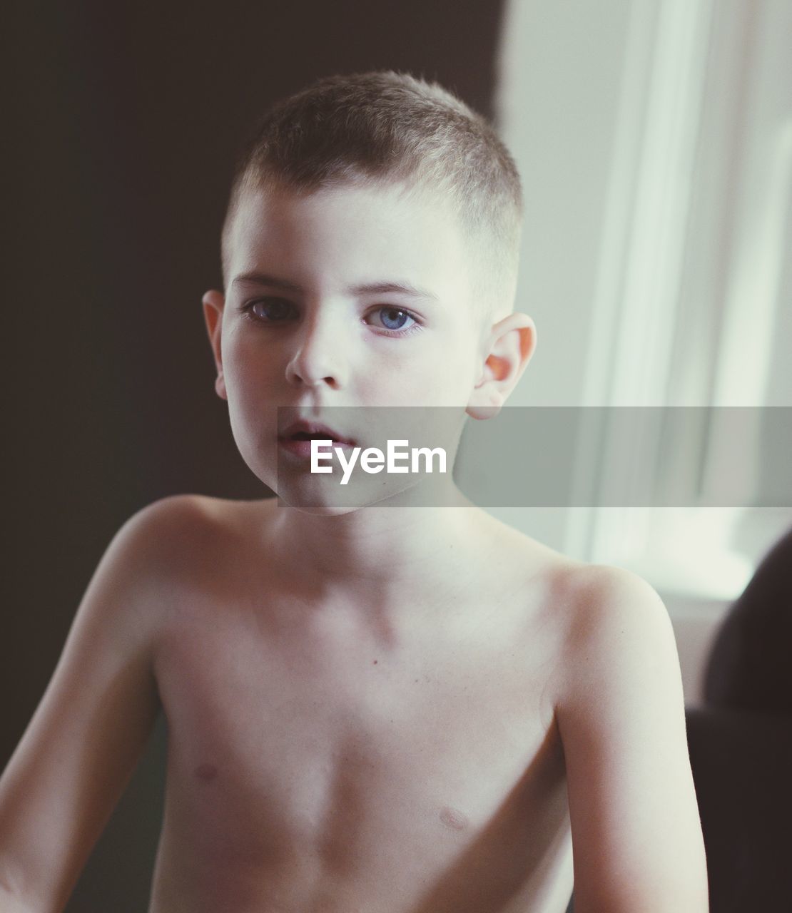 Portrait of shirtless boy