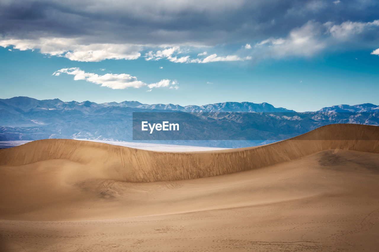 Scenic view of desert against sky