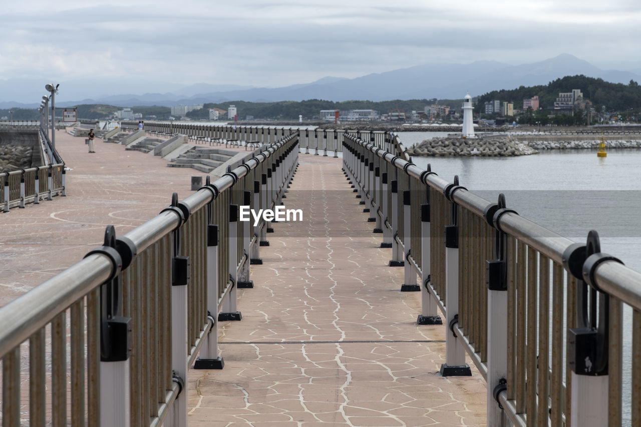 View of bridge over sea against sky