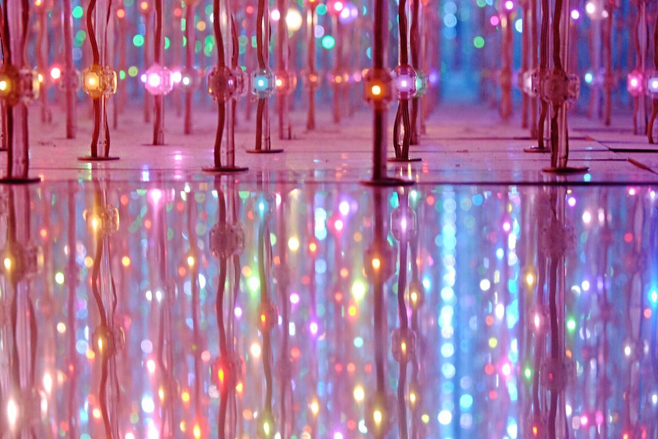 FULL FRAME SHOT OF ILLUMINATED LIGHTING SWIMMING IN POOL