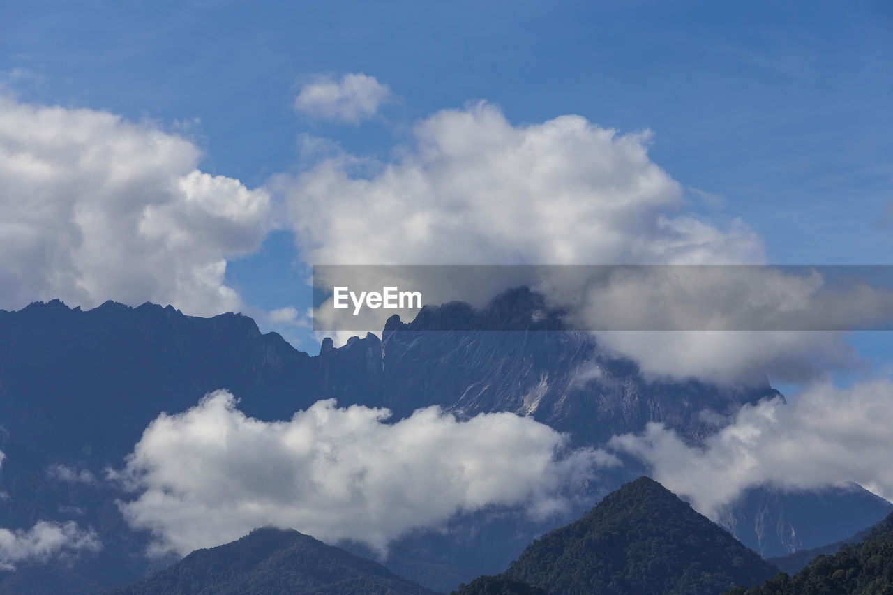 Low angle view of mountains against sky