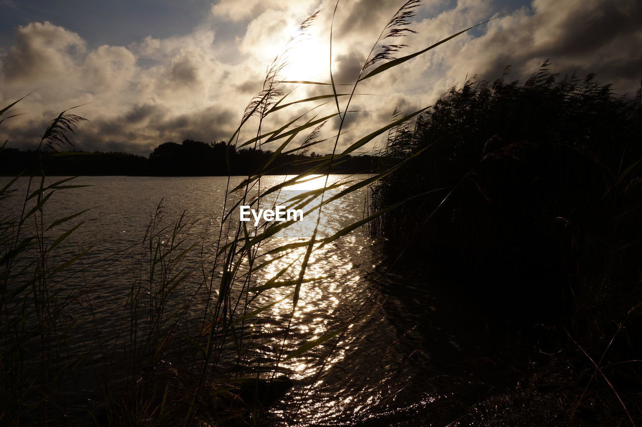 SCENIC VIEW OF LAKE DURING SUNSET