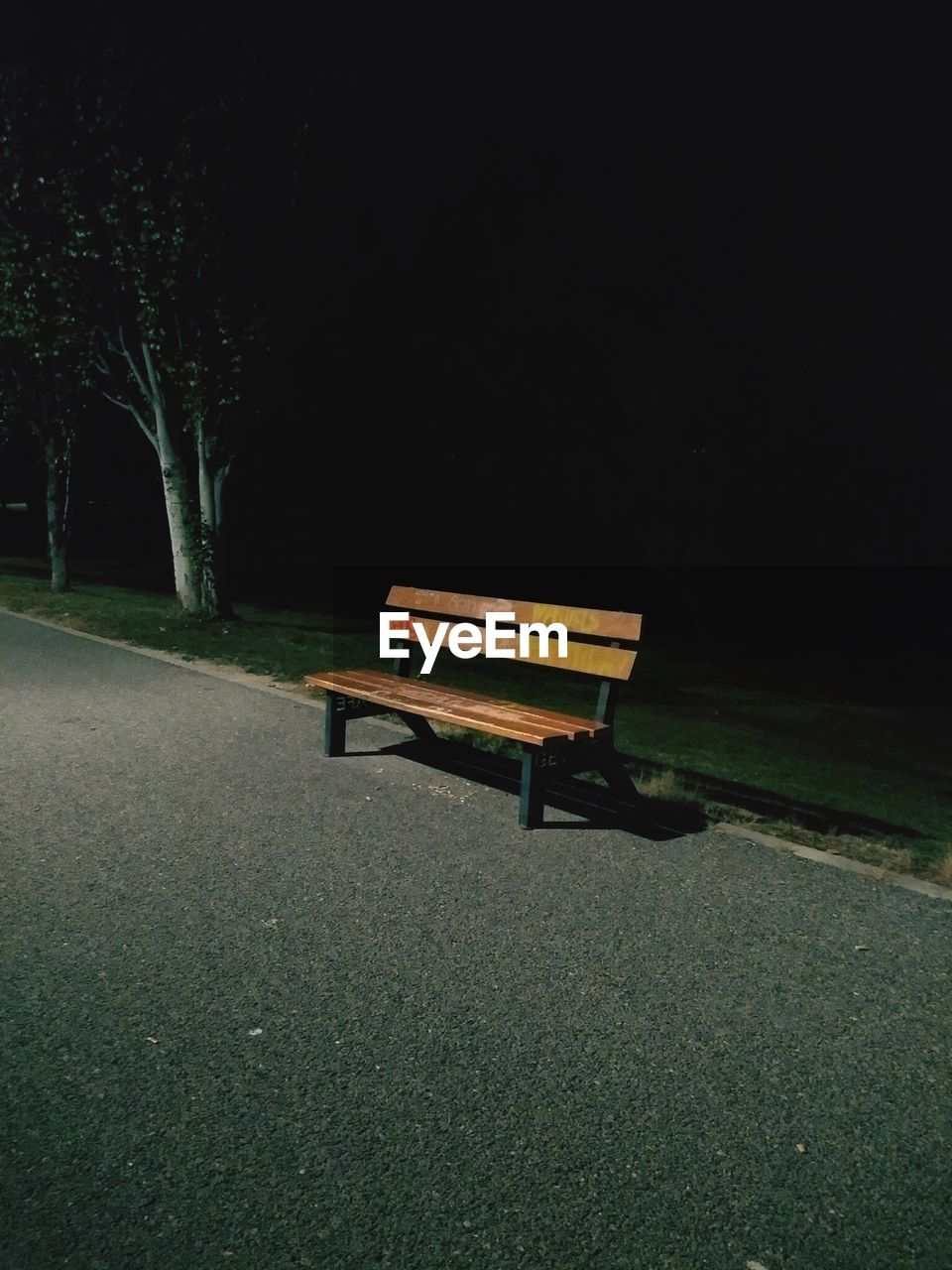 EMPTY BENCH AT PARK
