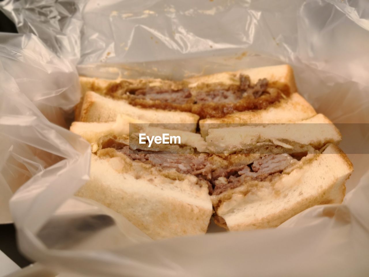 HIGH ANGLE VIEW OF BREAD IN CONTAINER