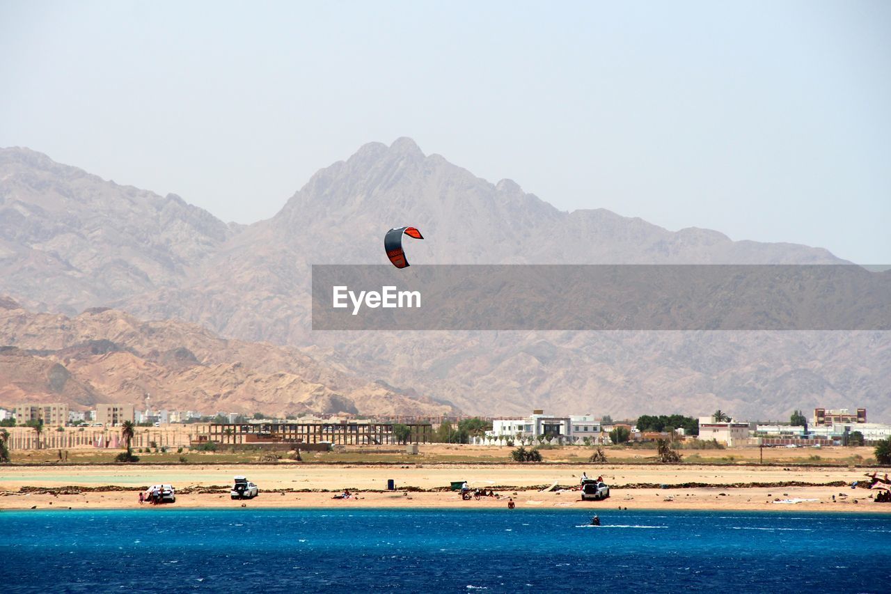 Kite surfing sports at dahab, sinai, egypt 