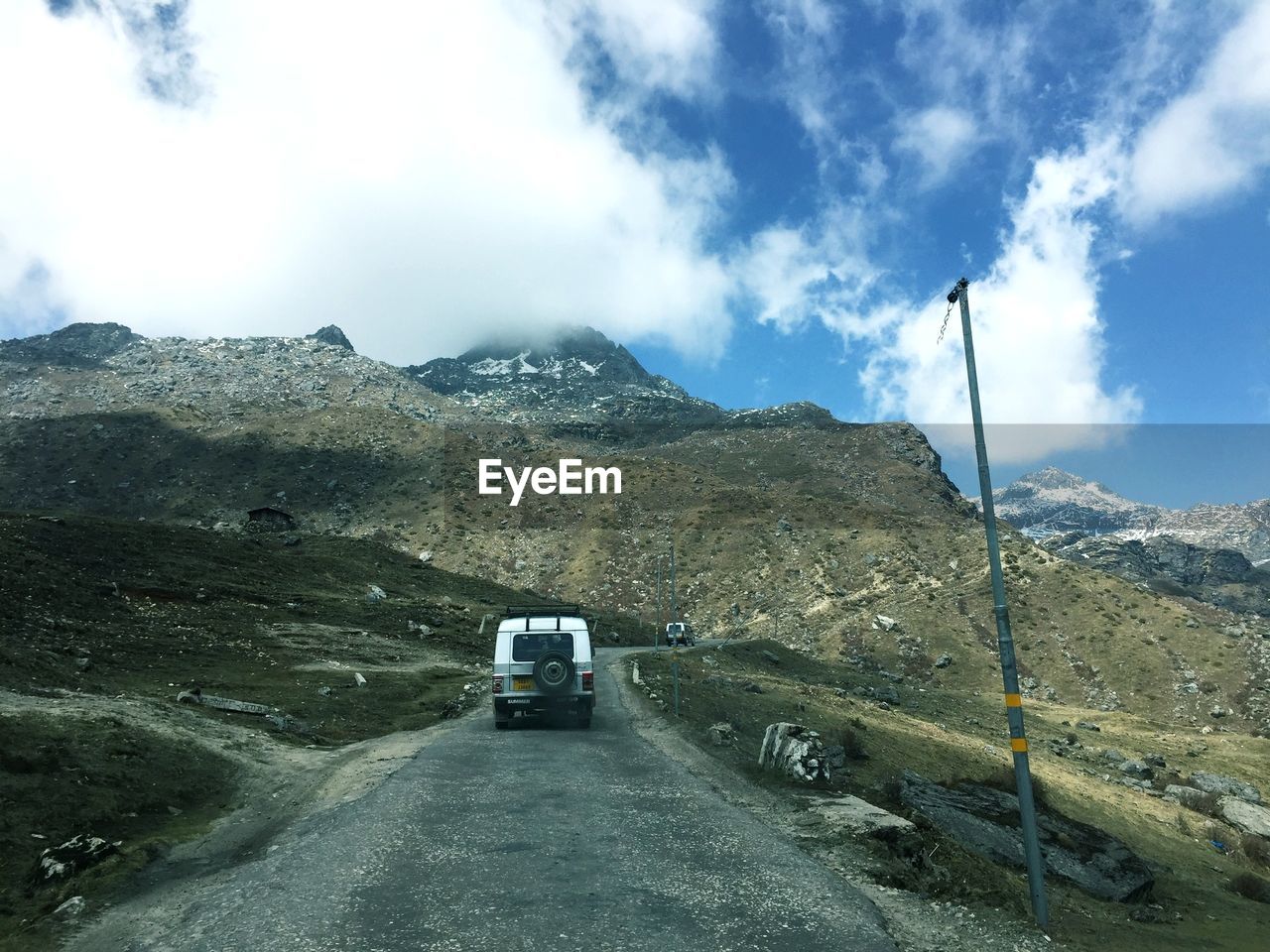 Car on road against sky