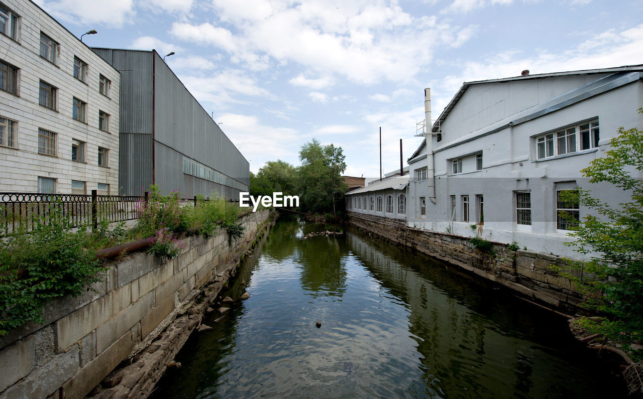 Buildings along canal