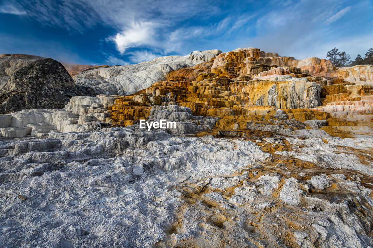 Scenic view of hill against sky