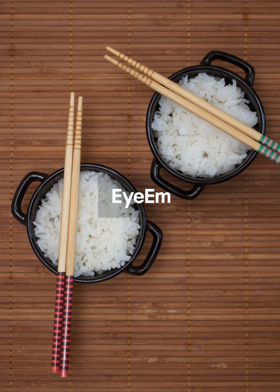 Two bowls of gohan japanese white rice