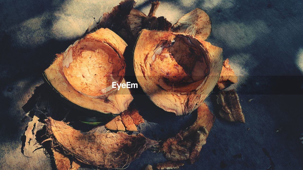 HIGH ANGLE VIEW OF DRIED FOOD