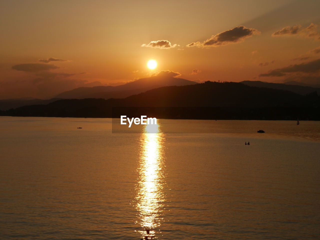 SCENIC VIEW OF SEA DURING SUNSET