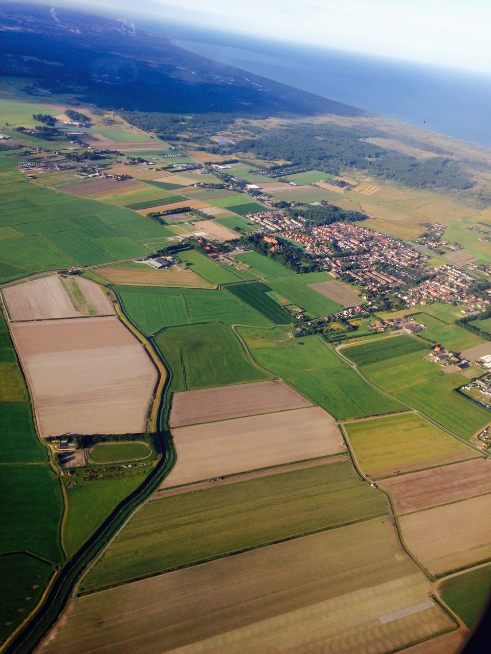 Aerial view of rural landscape