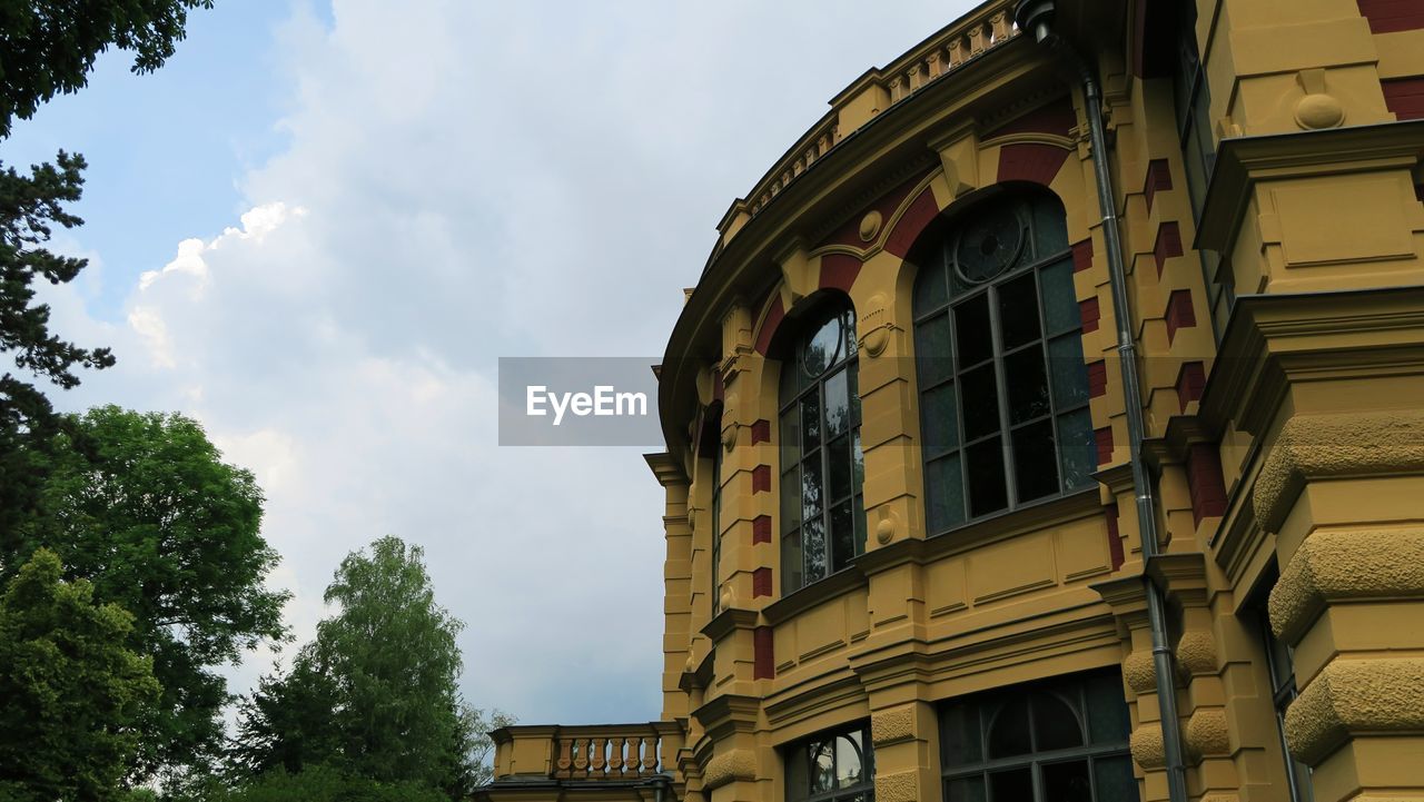 Low angle view of building against sky